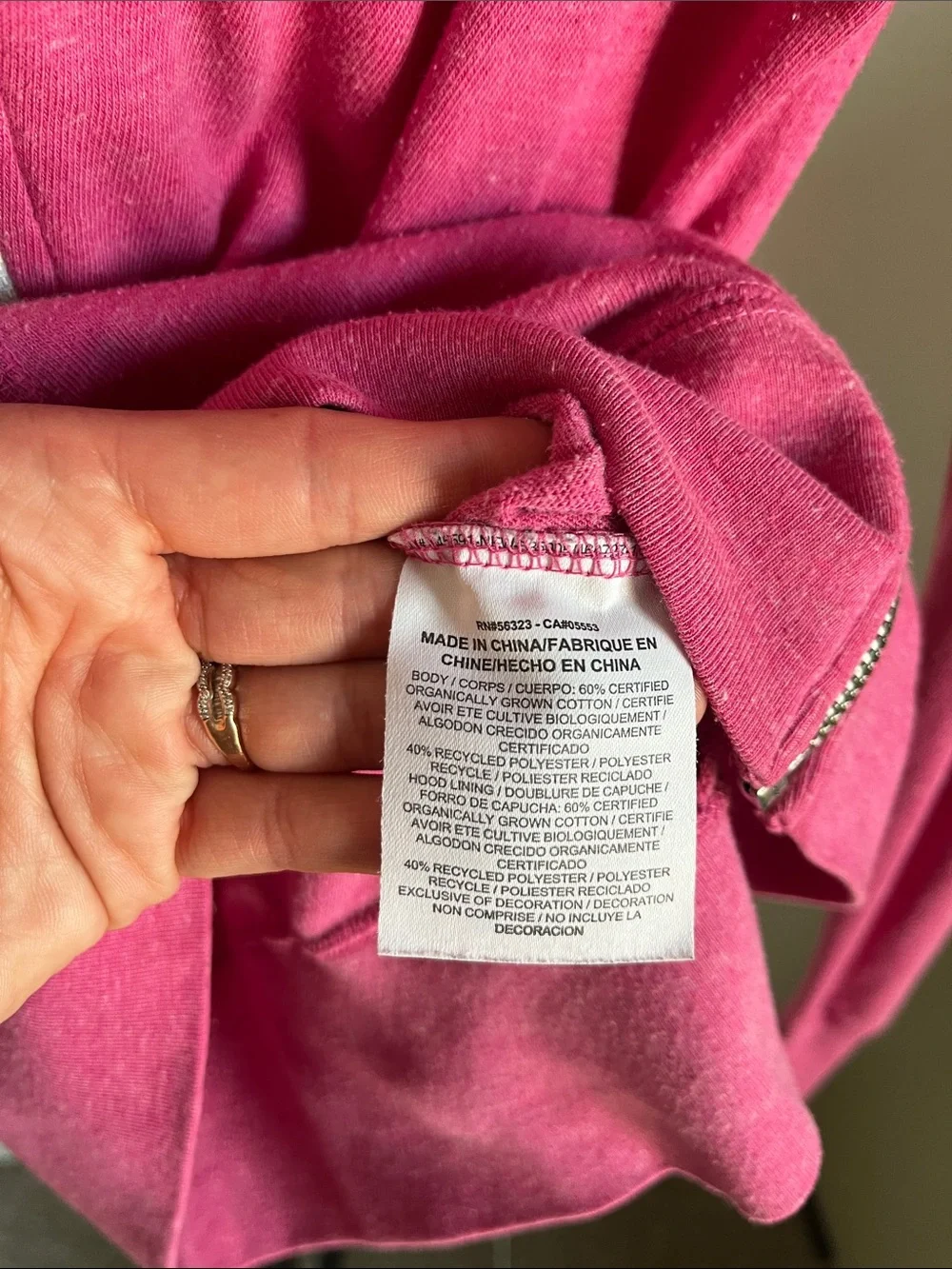 Nike Women’s Pink Zip-Up Lightweight Hoodie with White Logo